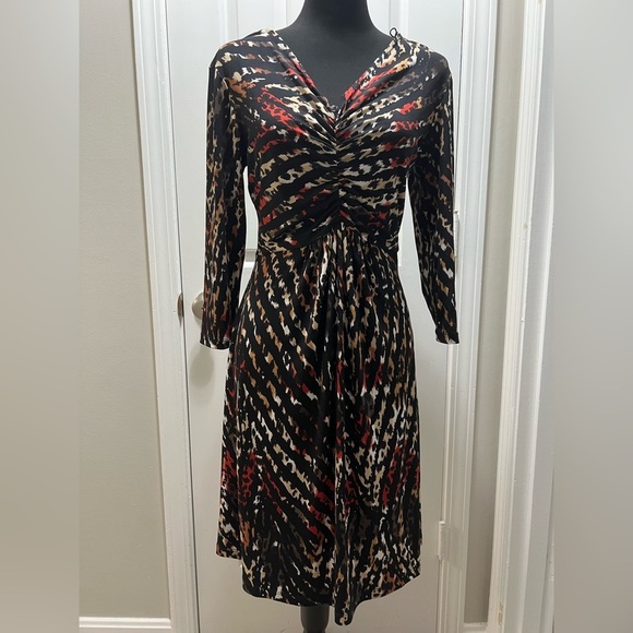 Animal Print 3/4 Sleeve Dress Size Small - Picture 1 of 5
